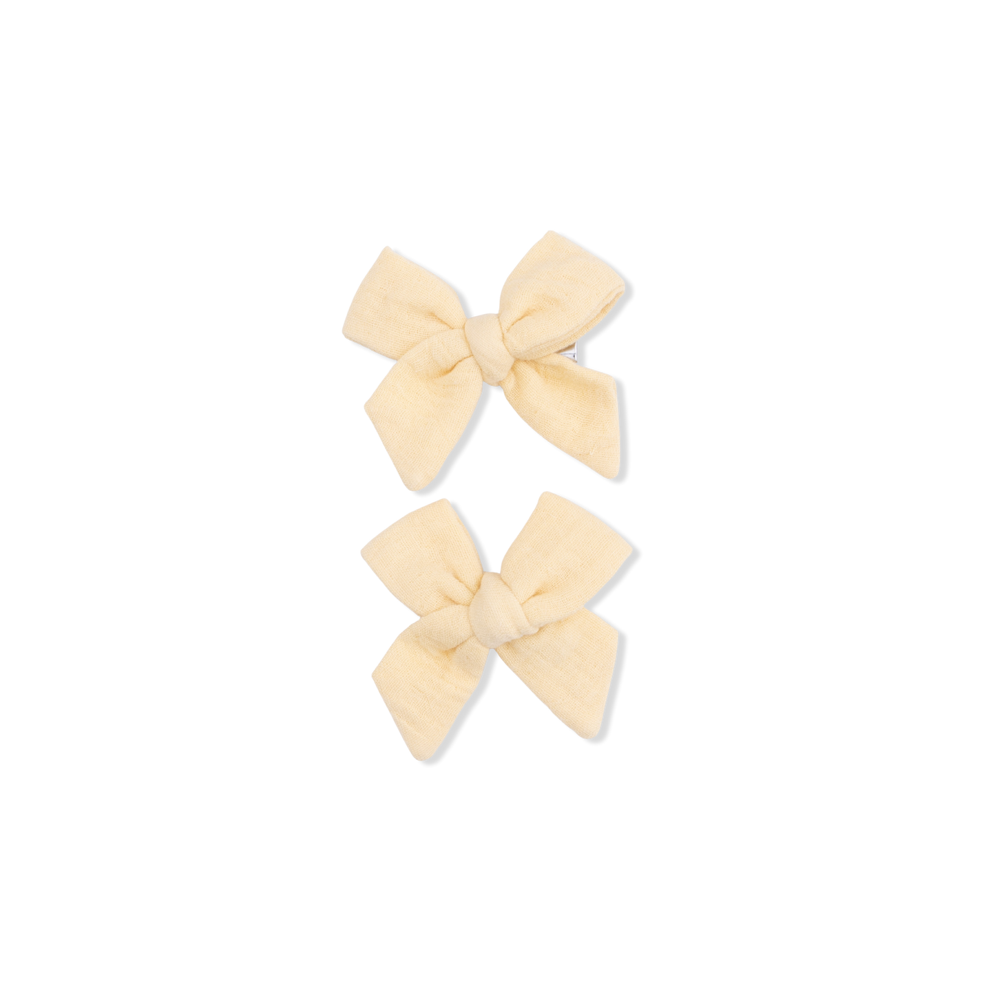 Bow Hair Clips (Set of 2) - Italian Straw