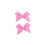 Bow Hair Clips (Set of 2) -Pink Drink