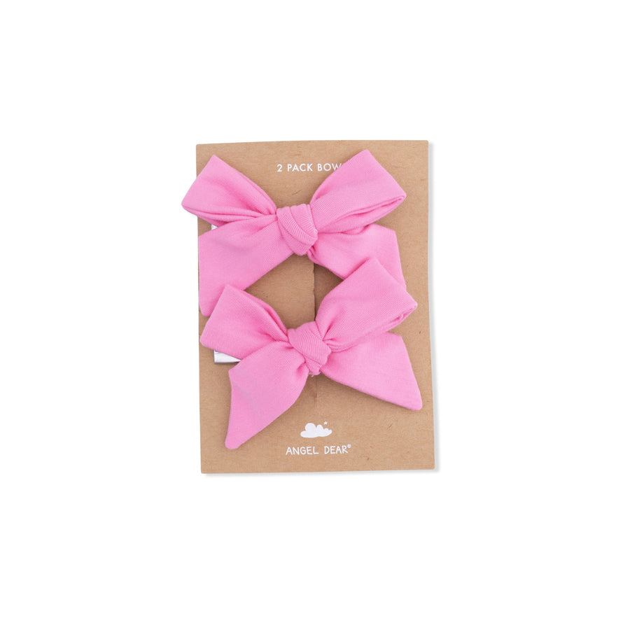 Bow Hair Clips (Set of 2) -Pink Drink