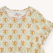Modal Magnetic Long Sleeve Toddler Pajamas with Piping - Fleur Sauvage