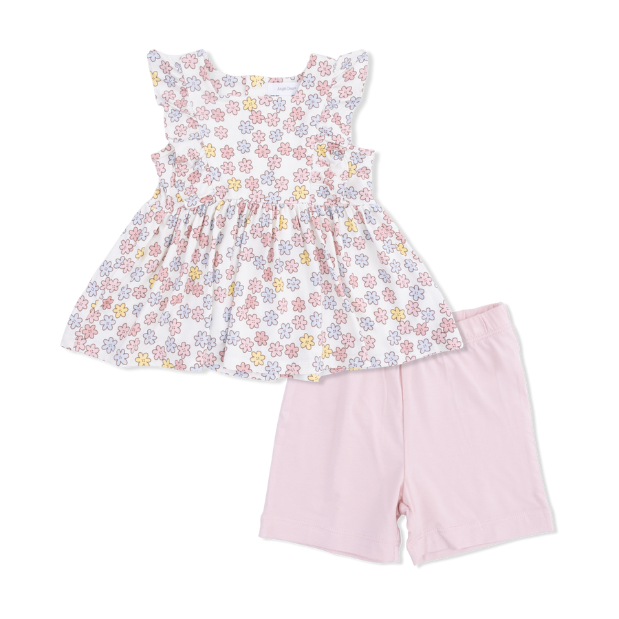 Ruffle Tank and Bike Short - Sarah Floral