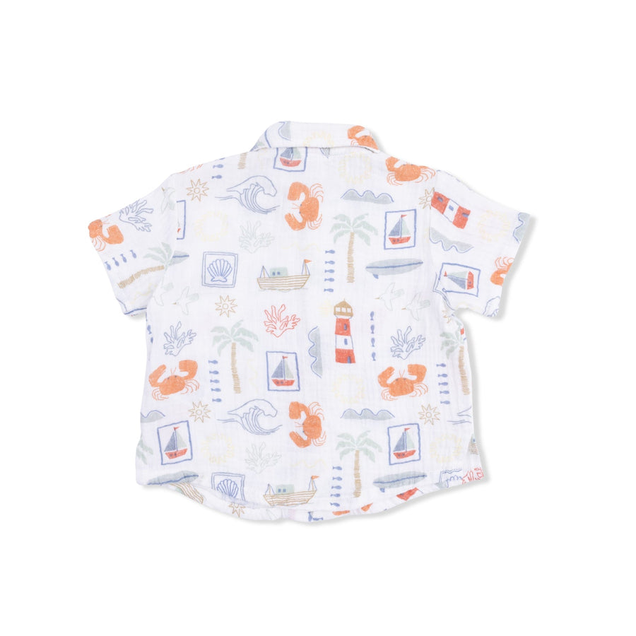 Polo Button Up with Everyday Shorts - Club Mediterranean