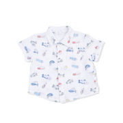 Polo Button Up with Everyday Shorts - Fishing Lures