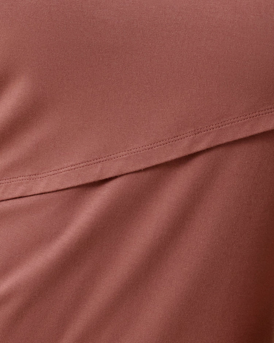 Assymetrical Nursing T-Shirt - Redwood