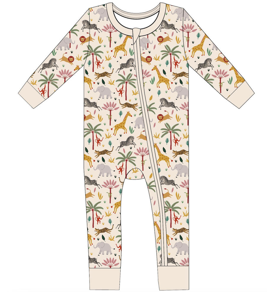 Bamboo Convertible Footie - Safari