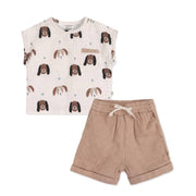 Organic Doggies Tee & Shorts Set