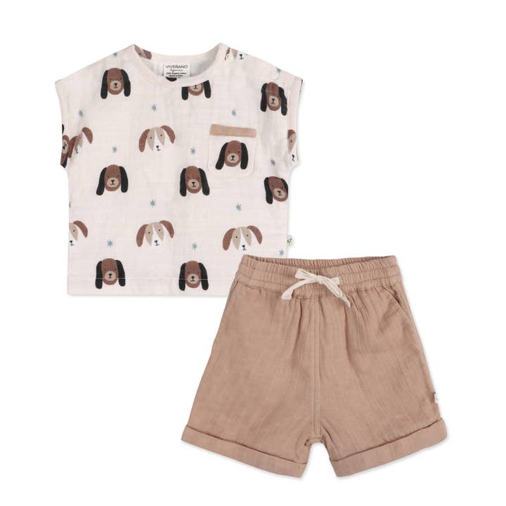 Organic Doggies Tee & Shorts Set