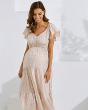 Lila Maternity Sun Dress - Nude Pink