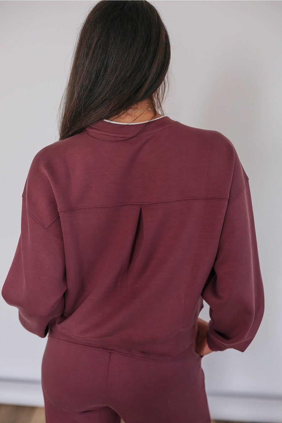 Luxe Nursing Lounge Crewneck - Plum