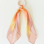 Natural Baby Teether - 100% Mulberry Silk and Maple Ring Various Colors