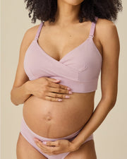 SoftStretch Cotton Nursing Bra - Lilac Mist