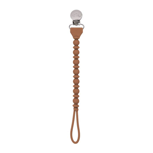Beaded Sweetie Strap Silicone One Piece Pacifier Clip - Various Colors