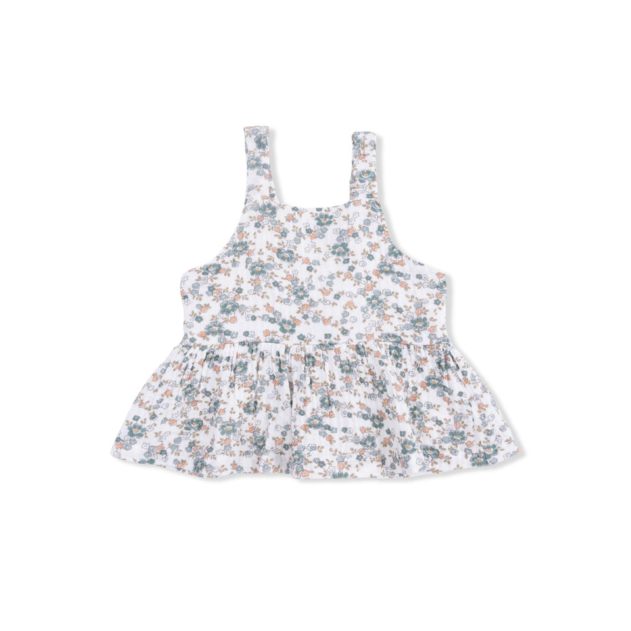 Peplum Tank and Smocked Waist Pants - Camille Floral