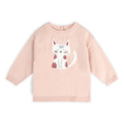 Organic Cotton 3D Furry Cat Knit Sweater