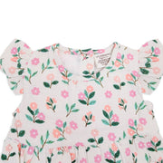 Organic Muslin Bloom Baby Bubble Romper + Headband
