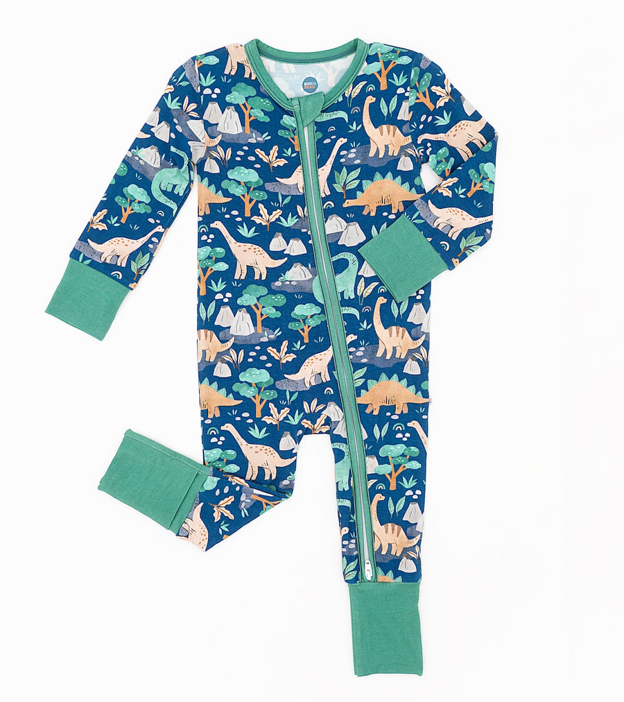 Bamboo Convertible Footie - Arlo Dinosaur
