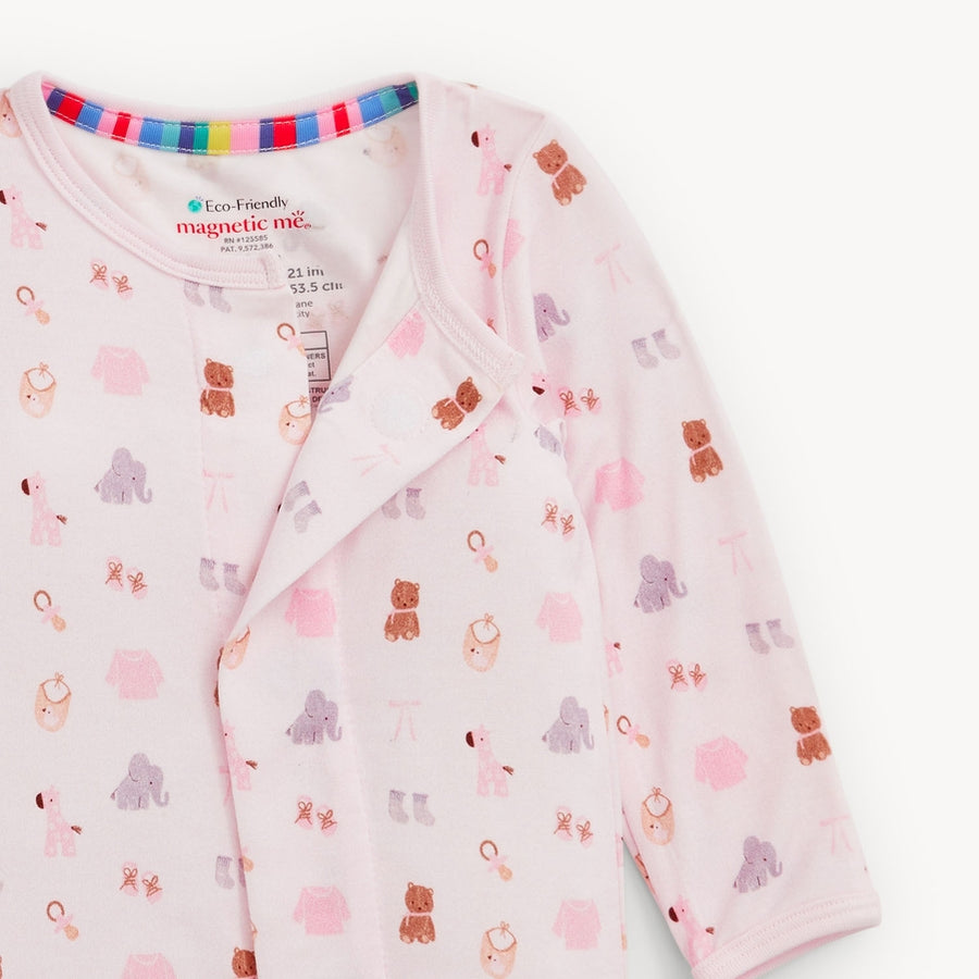 Modal Magnetic Footie - Pink Nursery Nostalgia