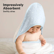 Luxe Baby Hooded Towel - Blue Whale