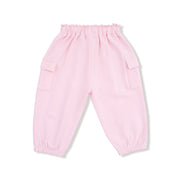 French Terry Fashion Cargo Pants - Varsity Pink