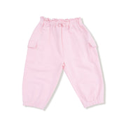 French Terry Fashion Cargo Pants - Varsity Pink