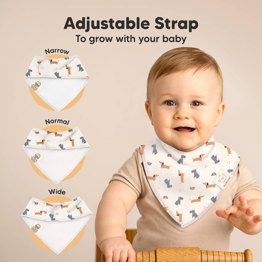 8 Pack Organic Cotton Bandana Bibs - Pets & Paws