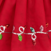 Tutu Skirt with Bike Shorts - Christmas Lights Merry