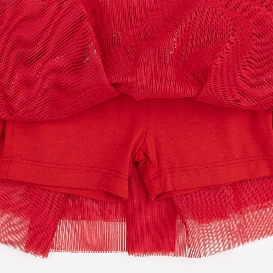 Tutu Skirt with Bike Shorts - Christmas Lights Merry