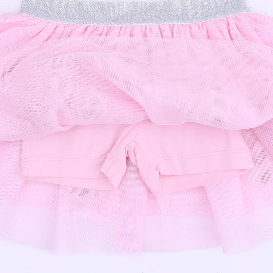 Tutu Skirt with Bike Shorts - Candy Canes