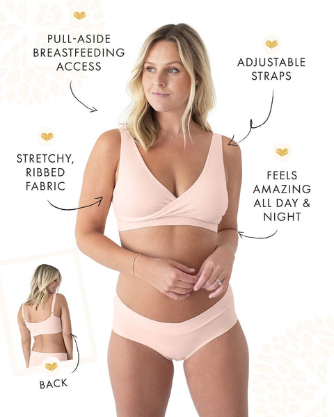 Sublime Adjustable Crossover Nursing and Lounge Bra - Black