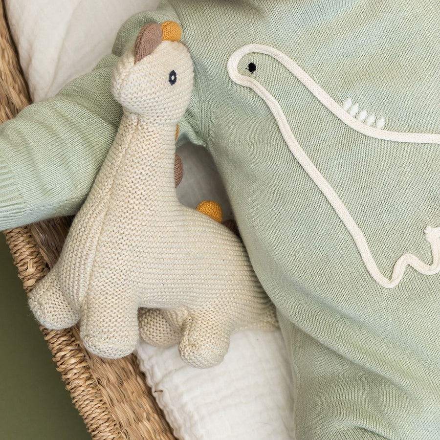 Organic Knit Stuffed Animal - Little Dino