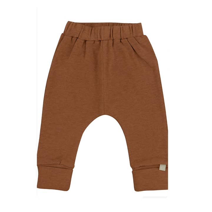Organic Cotton Cuffed Pants - Cinnamon