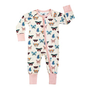 Bamboo Convertible Baby Pajamas - Wings of Paradise Butterflies