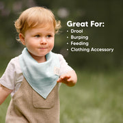 8 Pack Lumi Organic Cotton Muslin Bandana Bibs - Lavender
