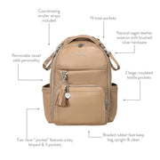 The Boss Plus Backpack Diaper Bag - Chai Latte