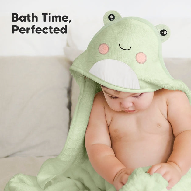 Cuddle Baby Hooded Towel - Frog