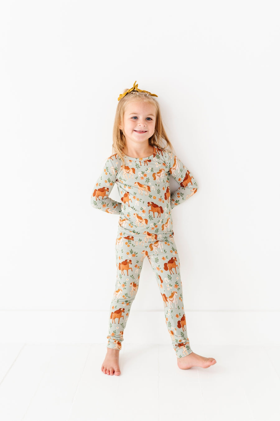 Two Piece Pajama Set - Horsin' Around