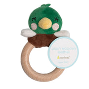 Mallard Duck Wooden & Plush Teether