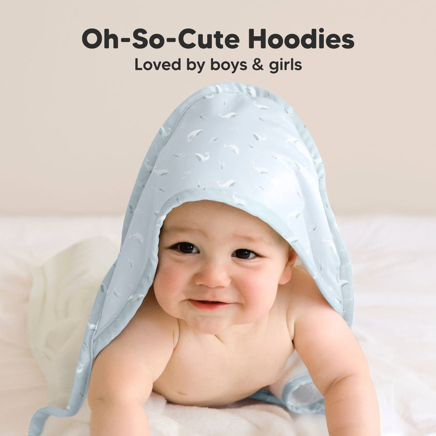 Luxe Baby Hooded Towel - Blue Whale