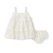 Cross Stitch Organic Cotton Muslin Dress & Diaper Cover