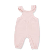 Ruffle V Overalls - Solid Veiled Pink