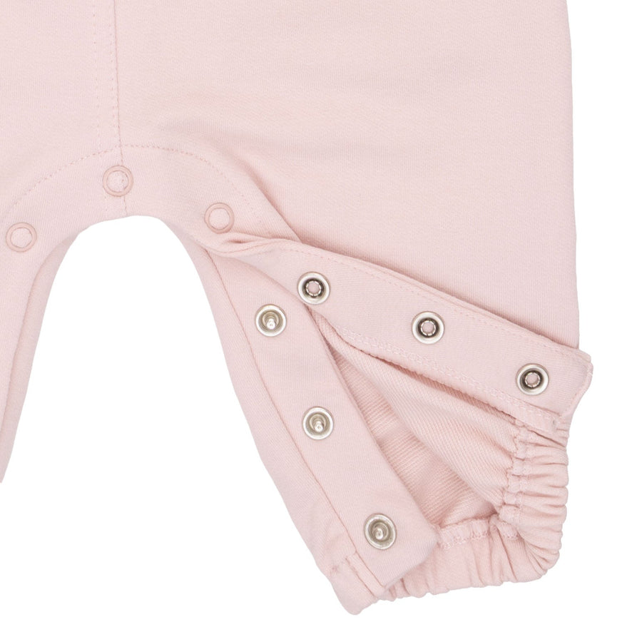 Ruffle V Overalls - Solid Veiled Pink