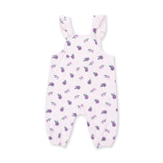 Ruffle V-Overalls and Long Sleeve Bodysuit - Violetta Floral