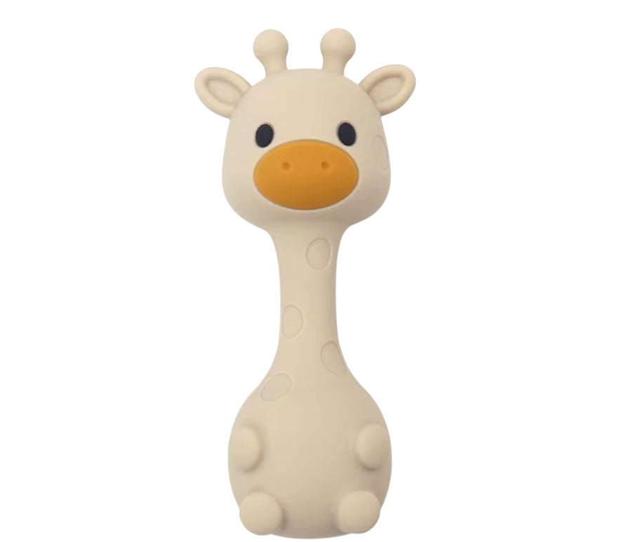 All Silicone Giraffe Rattle - Various Colors
