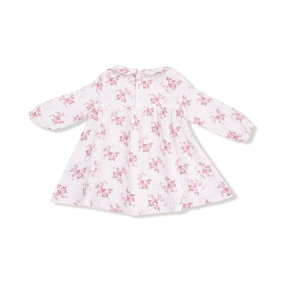 Long Sleeve Petal Collar Dress and Legging - Belle Rosette Dot