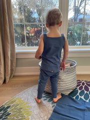 Grow With Me Dungarees - MIdnight