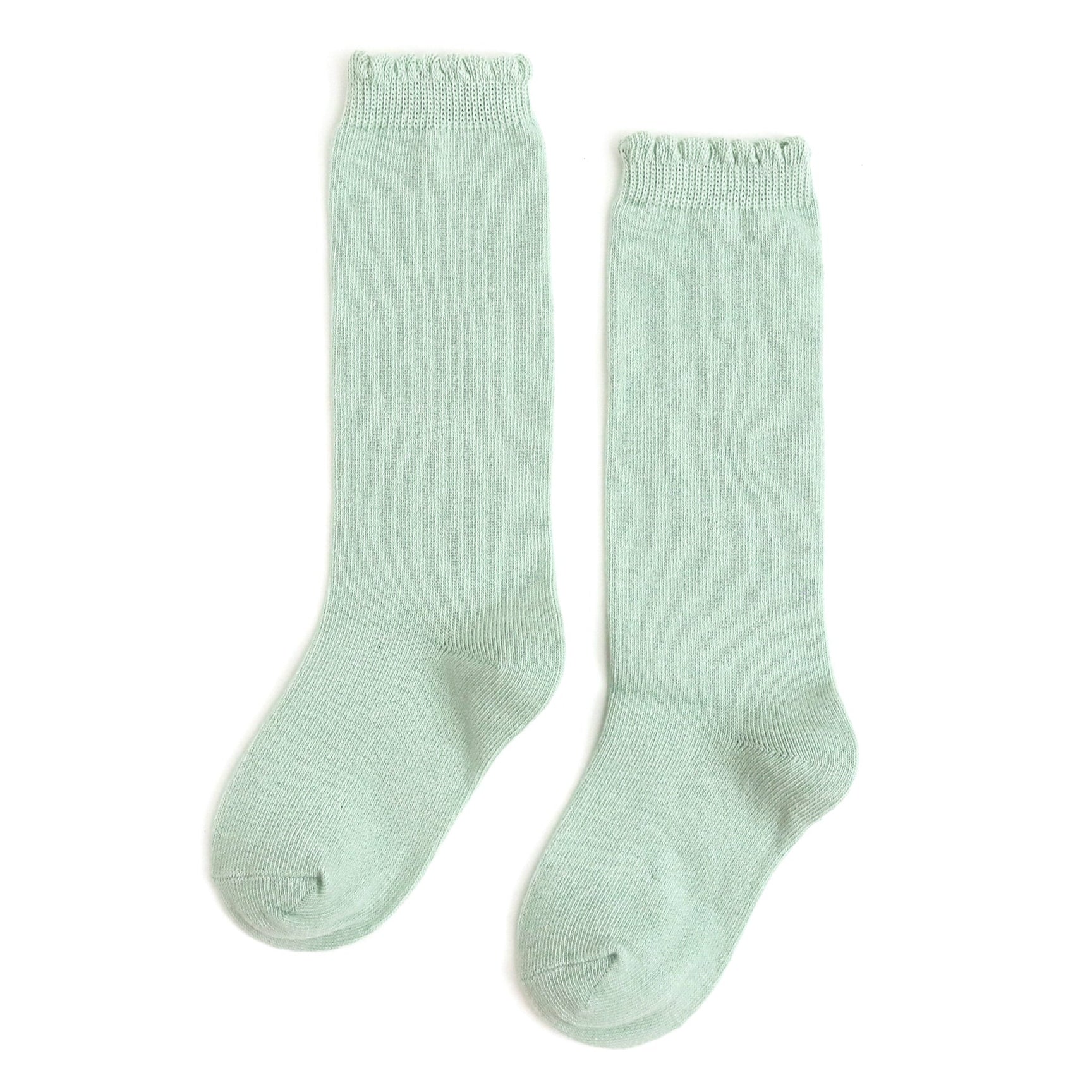 Scalloped Knee High Socks  - Various Colors and Sizes