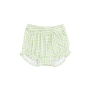 Ruffle Top with Applique and Bloomer - Mini Gingham Pink