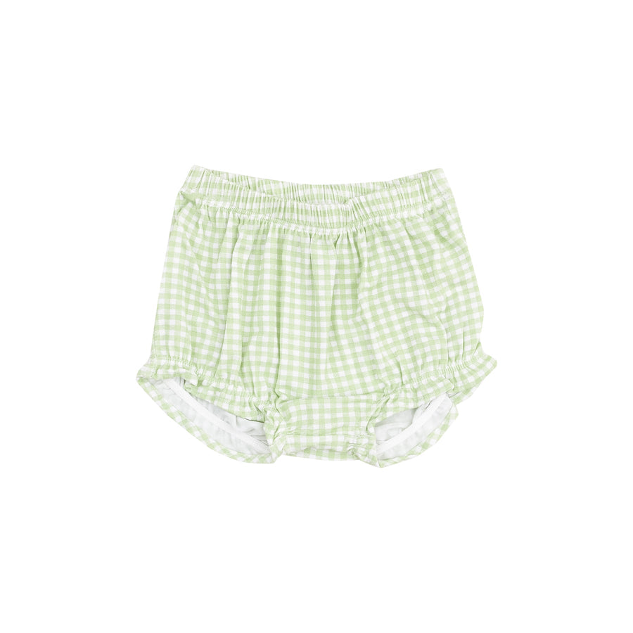 Ruffle Top with Applique and Bloomer - Mini Gingham Pink