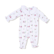 Smocked Peter Pan Romper - Baby Golf Carts - Pink