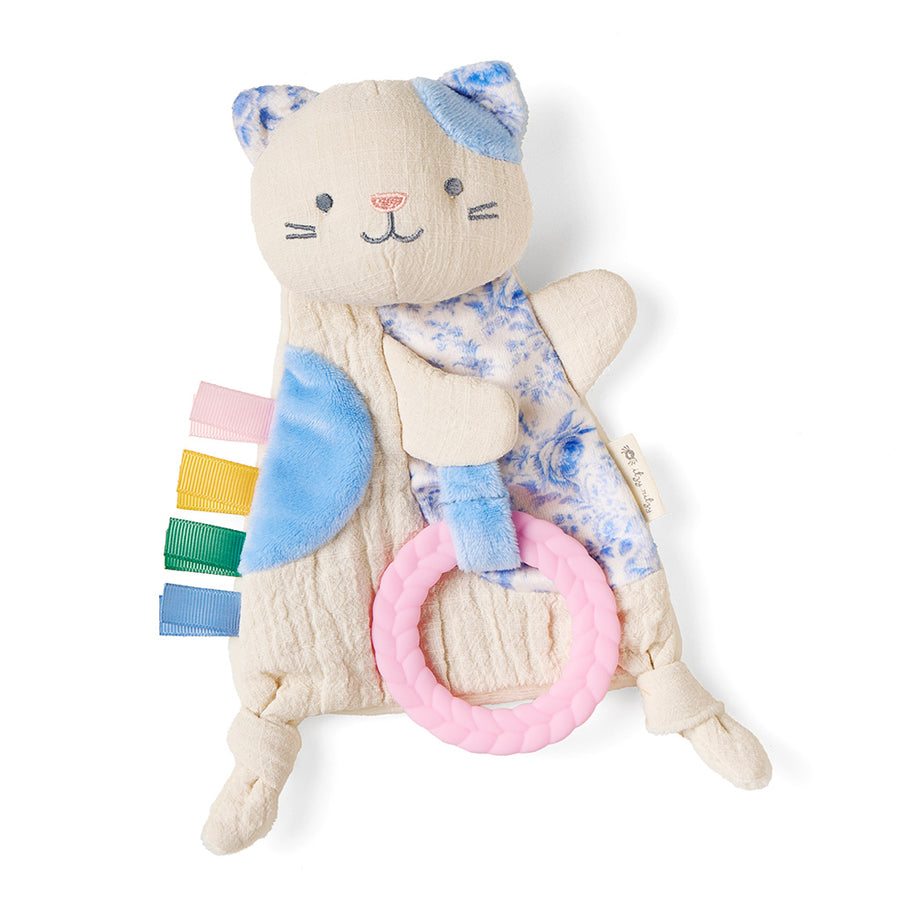 Bitzy Crinkle Sensory Toy with Teether - Kitty